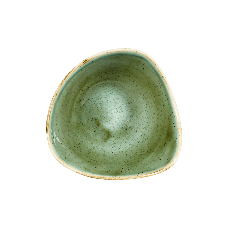 Churchill Stonecast Samphire Green Triangle Bowl (15.3cm 6") QTY 12