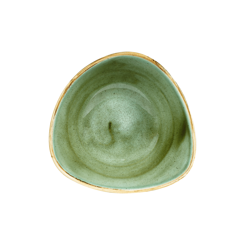 Churchill Stonecast Samphire Green Triangle Bowl (18.5cm 7 1/4") QTY 12