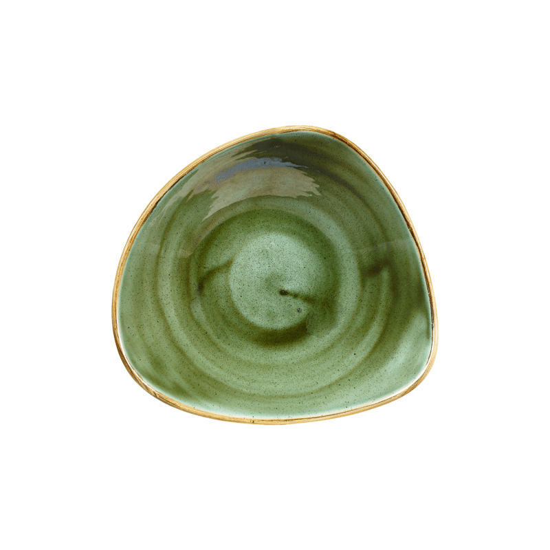 Churchill Stonecast Samphire Green Triangle Bowl (23.5cm 9 1/4") QTY 12