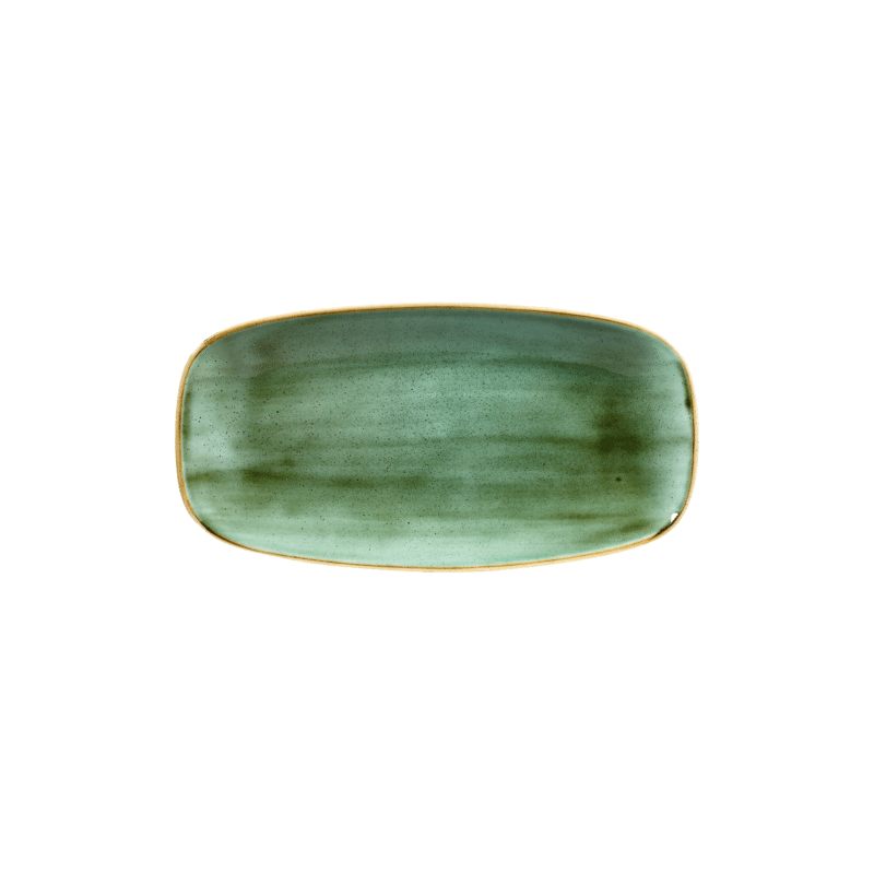 Churchill Stonecast Samphire Green Chefs' Oblong Plate (29.8 x 15.3cm) QTY 12