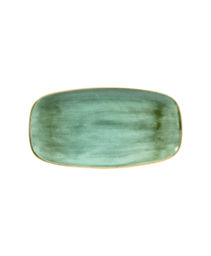 Churchill Stonecast Samphire Green Chefs' Oblong Plate (35.5 x 18.9cm) QTY 6