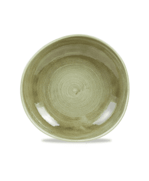 Churchill Stonecast Patina Burnished Green Round Organic Plate - 28.6cm 11¼" - Case Qty 12