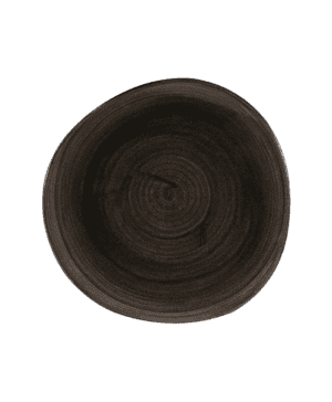 Churchill Stonecast Patina Iron Black Round Organic Plate - 28.6cm 11¼" - Case Qty 12