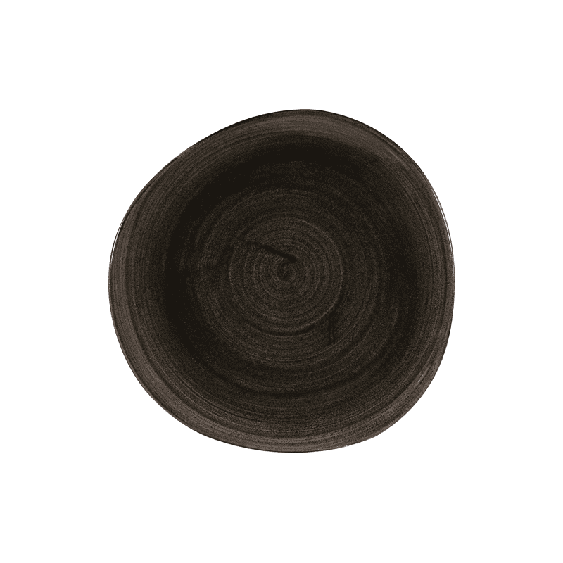 Churchill Stonecast Patina Iron Black Round Organic Plate - 28.6cm 11¼" - Case Qty 12