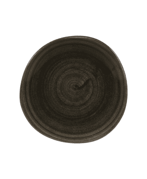 Churchill Stonecast Patina Iron Black Round Organic Plate - 18.6cm 7¼” - Case Qty 12