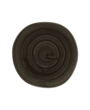 Churchill Stonecast Patina Iron Black Round Organic Plate - 21cm 8¼” - Case Qty 12