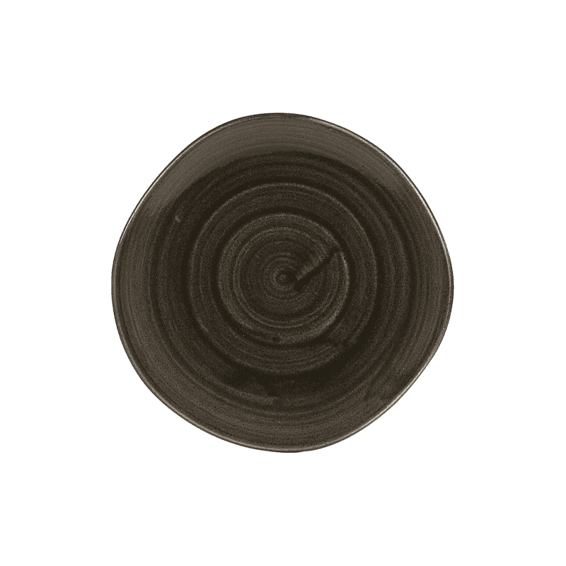 Churchill Stonecast Patina Iron Black Round Organic Bowl - 25.3cm 9⅞" - Case Qty 12