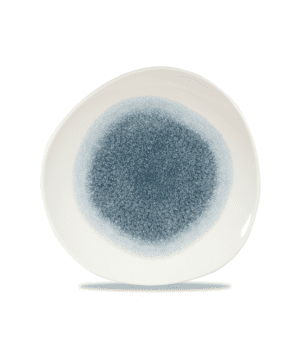 Churchill Studio Prints Raku Topaz Blue Round Organic Plate - 28.6cm 11¼" - Case Qty 12