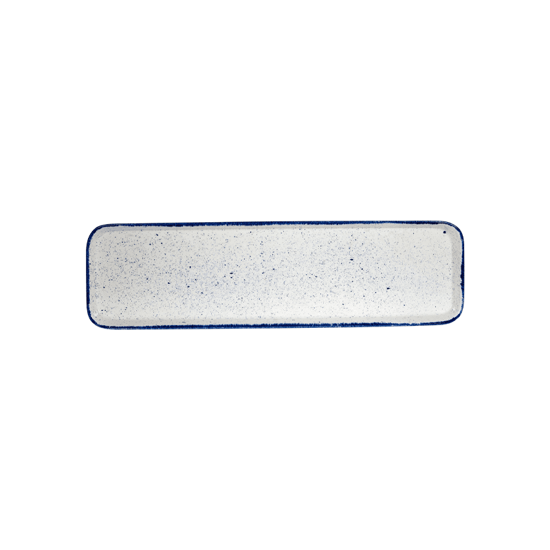 Churchill Stonecast Hints Indigo Blue GN2/4 Flat Counterserve - 53 x 15 x 2.5cm - Case Qty 4