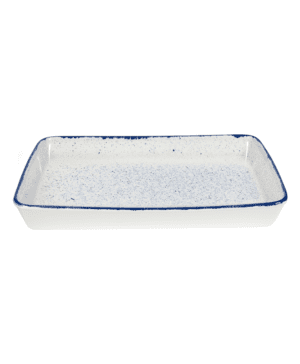 Churchill Stonecast Hints Indigo Blue Rectangular Baking Dish - 53 x 32.5 x 6.2cm - Case Qty 2