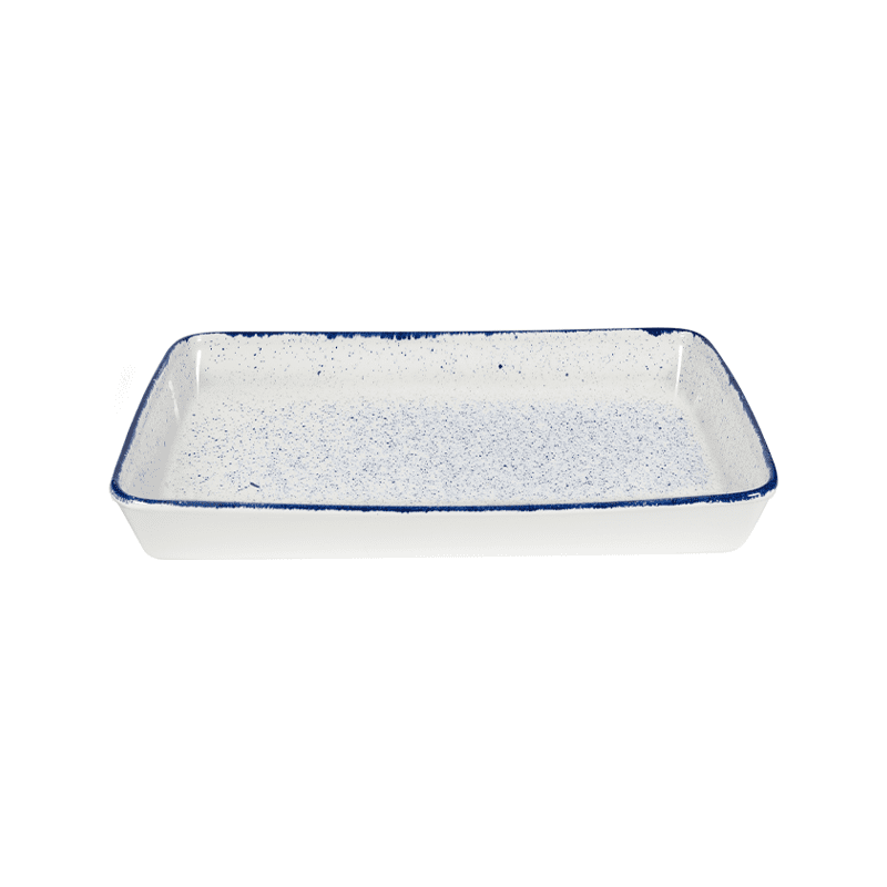 Churchill Stonecast Hints Indigo Blue Rectangular Baking Dish - 53 x 32.5 x 6.2cm - Case Qty 2