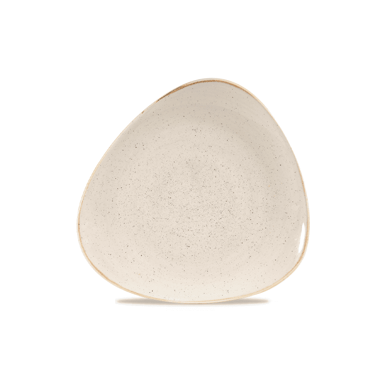 Churchill Stonecast Nutmeg Cream Triangle Plate - 26.5cm 10½" - Case Qty 12
