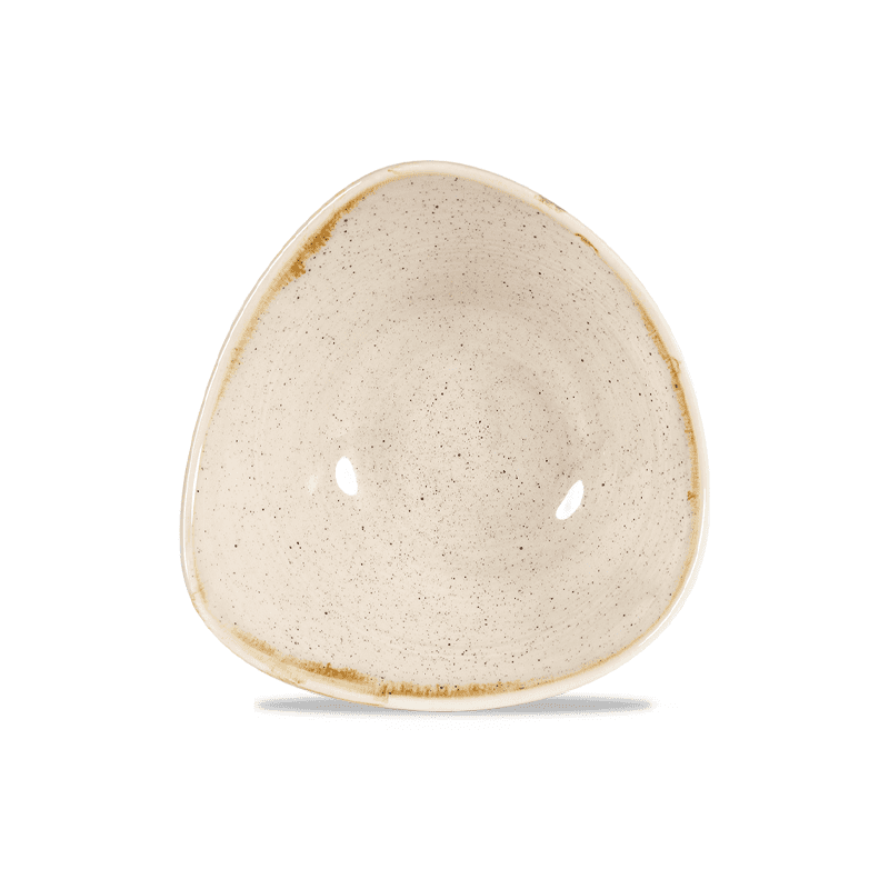 Churchill Stonecast Nutmeg Cream Triangle Bowl - 18.5cm 7¼” - Case Qty 12