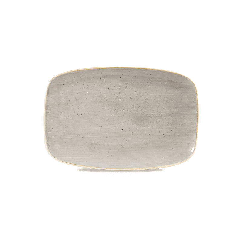 Churchill Stonecast Peppercorn Grey Chefs' Oblong Plate - 23.7 x 15.7cm - Case Qty 12