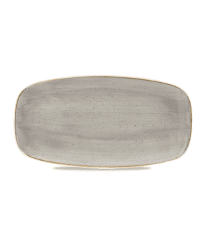Churchill Stonecast Peppercorn Grey Chefs' Oblong Plate - 26.9 x 12.7cm - Case Qty 12