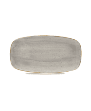 Churchill Stonecast Peppercorn Grey Chefs' Oblong Plate - 35.5 x 18.9cm - Case Qty 6