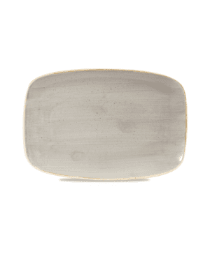 Churchill Stonecast Peppercorn Grey Chefs' Oblong Plate - 35.5 x 24.5cm - Case Qty 6