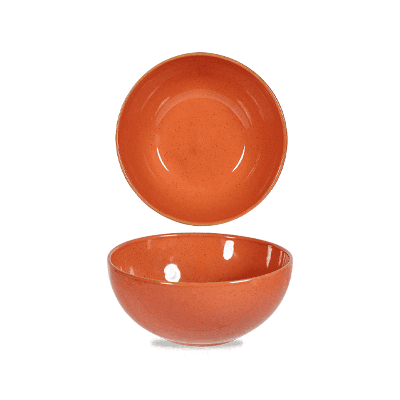 Churchill Stonecast Spiced Orange Noodle Bowl - 107.5cl 37.8oz - Case Qty 6