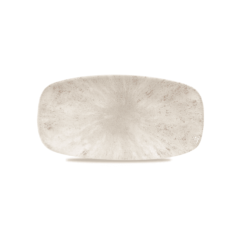 Churchill Studio Prints Raku Agate Grey Stone Chefs Oblong Plate - 29.8 x 15.3cm - Case Qty 12