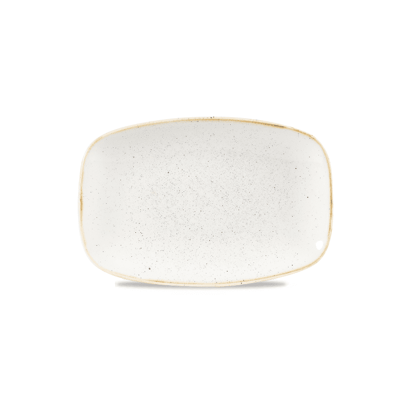 Churchill Stonecast Barley White Chefs' Oblong Plate - 23.7 x 15.7cm - Case Qty 12