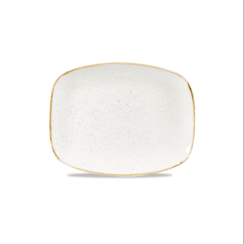 Churchill Stonecast Barley White Chefs' Oblong Plate - 26.1 x 20.2cm - Case Qty 12