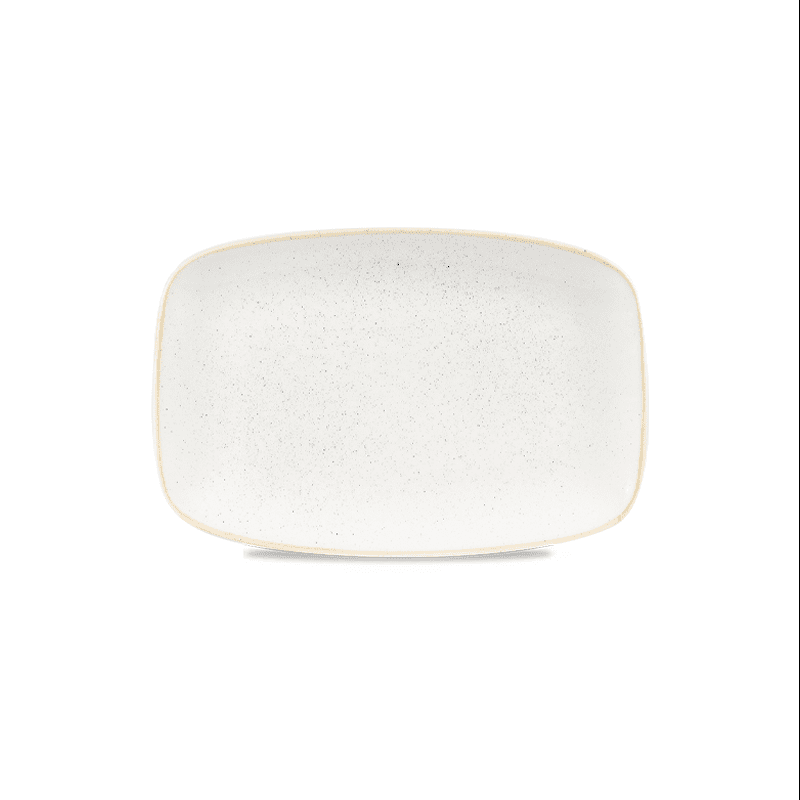 Churchill Stonecast Barley White Chefs' Oblong Plate - 30 x 19.9cm - Case Qty 6