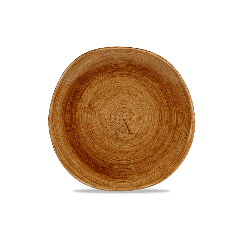 Churchill Stonecast Patina Vintage Copper Round Organic Plate - 26.4cm 10⅜" - Case Qty 12