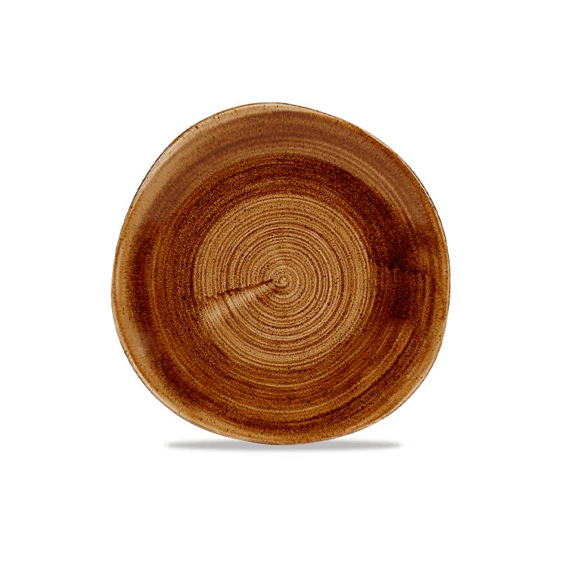 Churchill Stonecast Patina Vintage Copper Round Organic Plate - 21cm 8¼” - Case Qty 12