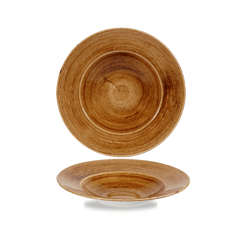 Churchill Stonecast Patina Vintage Copper Wide Rim Bowl - 28cm 11" - Case Qty 12