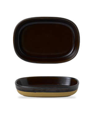 Churchill China Emerge Cinnamon Brown Shallow Tray /   173 x 119mm 6¾" x 4⅝"   - Case Qty - 6