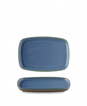 Churchill China Emerge Oslo Blue Rectangular   220 x 150mm 8¼" x 5⅞"   - Case Qty - 6