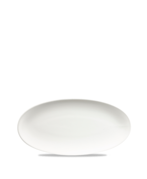 Churchill China Chefs' White Plates Oval   299 x 150mm 11¾ x 5⅞"   - Case Qty - 12