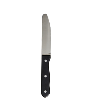 Steelite International Cutlery Varick Cortland Black Handle Rounded Blade Serrated   25cm 9⅞"   - Case Qty - 12