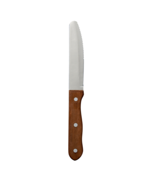 Steelite International Cutlery Varick Cortland Pineapple Wood Rounded Blade Serrated   25cm 9⅞"   - Case Qty - 12