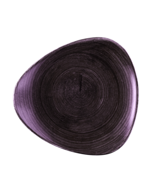 Churchill China Stonecast Patina Deep Purple Triangle   265mm 10½"   - Case Qty - 12