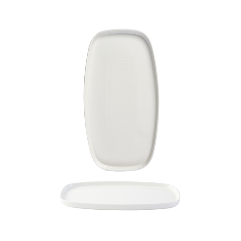 Oblong white plates on sale