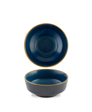 Churchill China Nourish Tokyo Blue Kochi Shallow 260ml 9oz     - Case Qty - 12