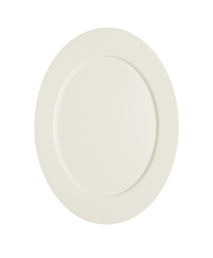 Bauscher Purity White Rimmed Oval   382 x 279mm 15 x 11"   - Case Qty - 6