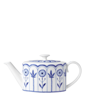 William Edwards Sultan's Garden Blue 2 cup Oval Tea / 550ml 19⅓oz     - Case Qty - 6