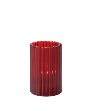 Hollowick Vertical Rod Ruby Mid-Size Lamp   73mm(d) x 118mm(h)    - Case Qty - 6