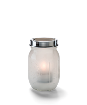 Hollowick Firefly Satin Linen with Cradle Tealight Holder   76mm(d) x 133mm(h)    - Case Qty - 12