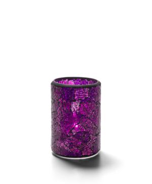 Hollowick Crackle Blue & Purple Mid-Size Votive   80mm(d) x 114mm(h)    - Case Qty - 24