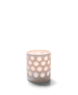 Hollowick Boutique Porcelain Votive - Dots   73mm(d) x 80mm(h)    - Case Qty - 48