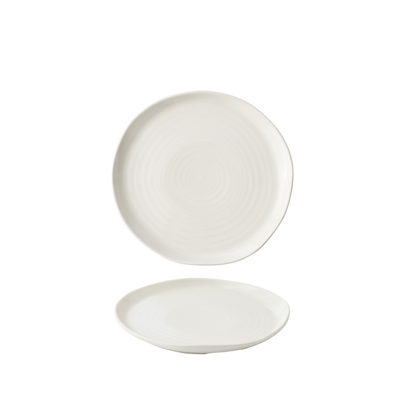 Churchill China Envisage Natural White Walled Plates 215mm 8 Case Qty 6 Bentons