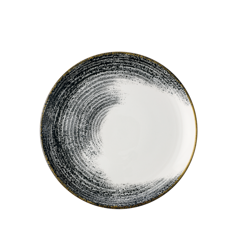 Churchill China Homespun Accents Quartz Black Coupe Plates 260mm 10 Case Qty 12 Bentons