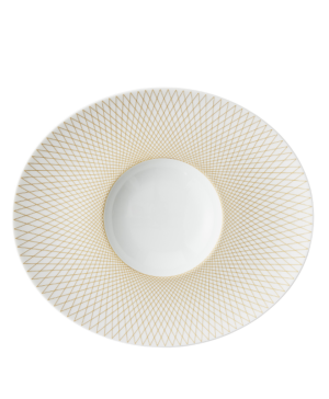 Degrenne Graphique Classique Gold Oval Gourmet   320 x 270mm 12⅗ x 10⅗"   - Case Qty - 3